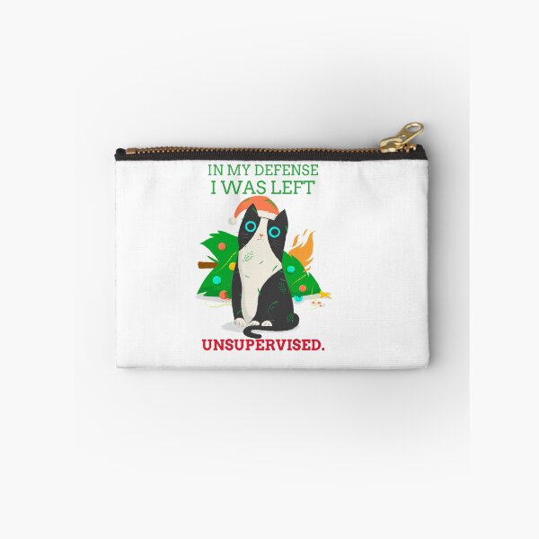 Item preview, I Was Left Unsupervised Christmas Naughty Cat designed and sold by davestees506.