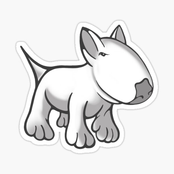 Item preview, Cute English Bull Terrier Cartoon White designed and sold by Sookiesooker.