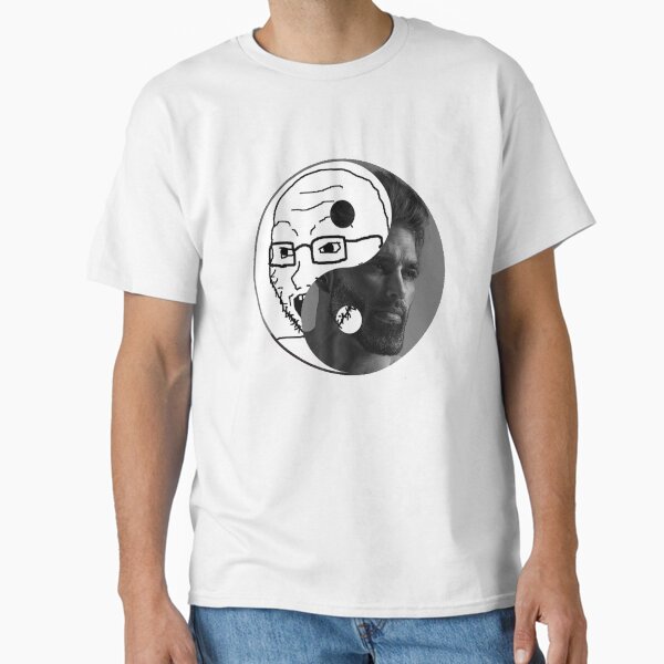 Item preview, CHAD YIN YANG WOJAK SOY BOY CRINGE DOOMER ZOOMER designed and sold by Rosko-.