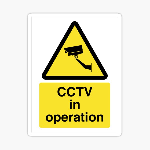 5 x CCTV Double sided window stickers/signs decal 100mmx150mm Free 1st Class P&P 