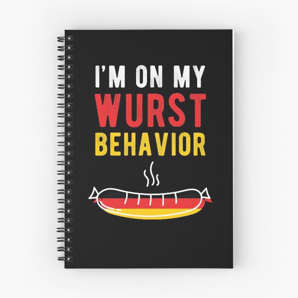 Item preview, I’m On My Wurst Behavior German Flag Bratwurst Festival  designed and sold by The Junto Shop.