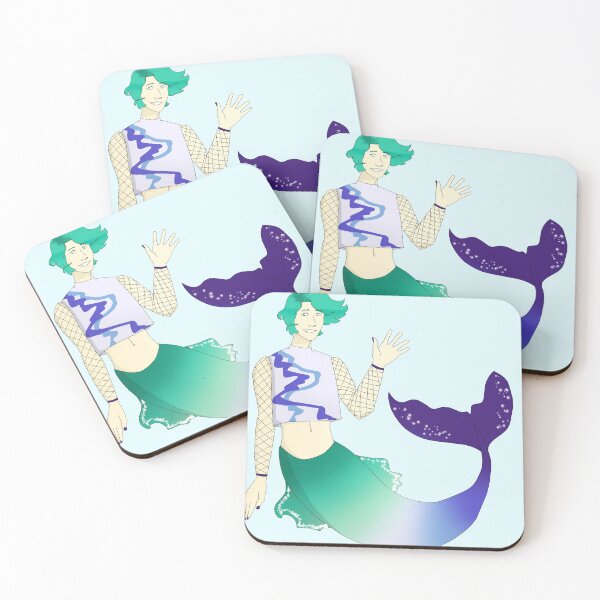 Item preview, Gay/mlm pride merman designed and sold by Brenu.