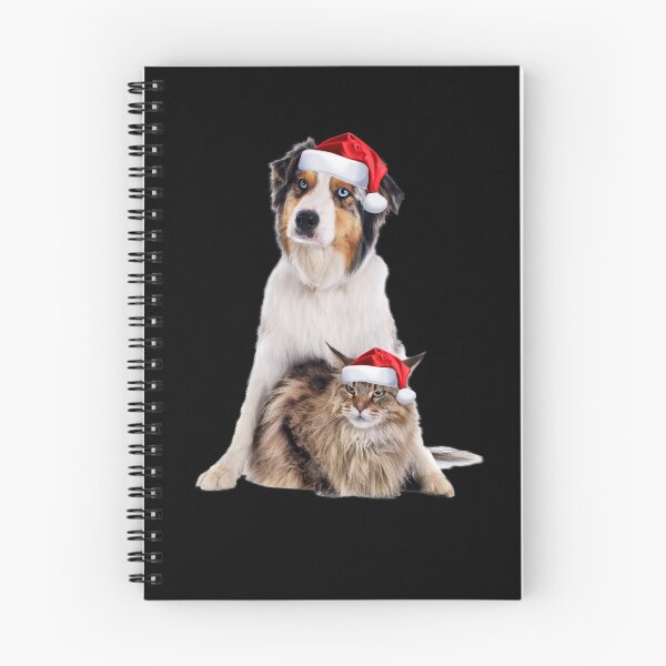 Item preview, Cute Cat Dog Shirt Santa Hat Cool Image Funny Christmas Gift designed and sold by DamnCoolStuff.