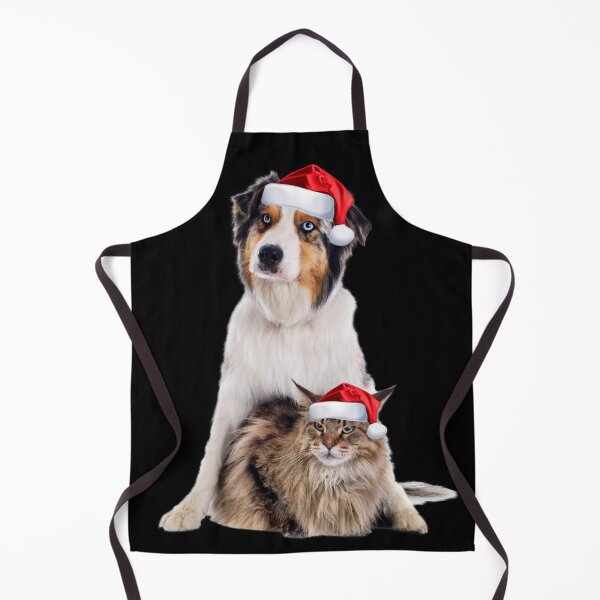 Item preview, Cute Cat Dog Shirt Santa Hat Cool Image Funny Christmas Gift designed and sold by DamnCoolStuff.