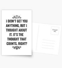 The Thought That Counts Snarky Card Postcards