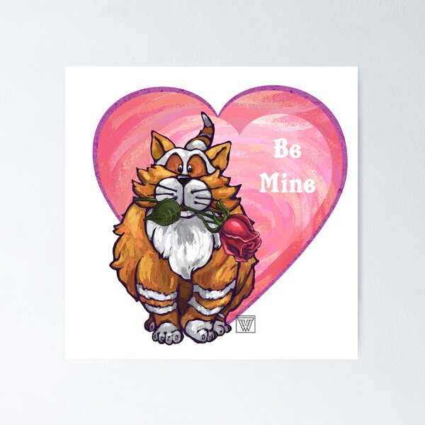 Item preview, Ginger Cat San Valentín designed and sold by ImagineThatNYC.
