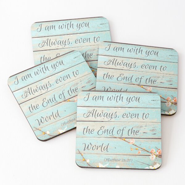 Item preview, Blue Floral Woodgrain - I Am With You Always  designed and sold by HeatherEthereal.