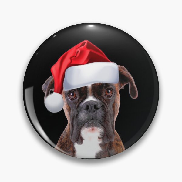 Item preview, Cute Boxer Santa Hat Image Funny Dog Picture Christmas Gift designed and sold by DamnCoolStuff.