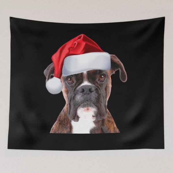 Item preview, Cute Boxer Santa Hat Image Funny Dog Picture Christmas Gift designed and sold by DamnCoolStuff.