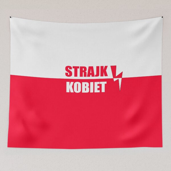 Item preview, Strajk Kobiet Poland Red Lightning Bolt designed and sold by oxoxoxo.