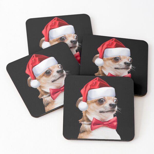 Item preview, Cute Chihuahua Shirt Santa Hat Image Funny Christmas Gift designed and sold by DamnCoolStuff.