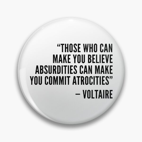 Item preview, "those who can make you believe absurdities" voltaire quote text decal for laptops and cars designed and sold by QuoteSpirations.