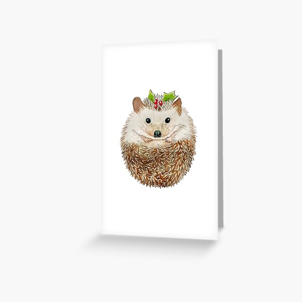 Item preview, Hedgehog Christmas Pudding designed and sold by egriffinstudio.