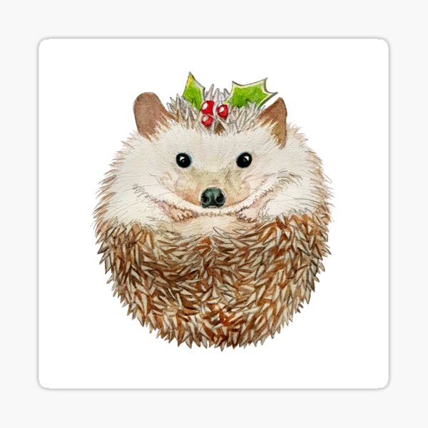 Item preview, Hedgehog Christmas Pudding designed and sold by egriffinstudio.