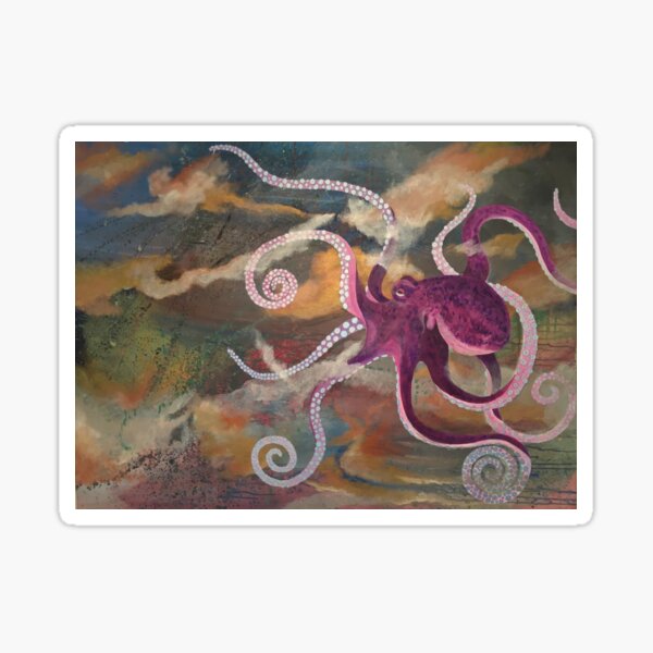 Octopus in the Deep Sticker