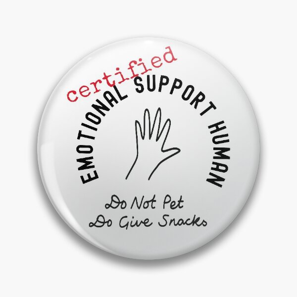 Item preview, Certified Emotional Support Human for Pet lovers who like Snacks | Service Human Pets Humour Funny Cute Doodle Cartoon designed and sold by ibeargifts.
