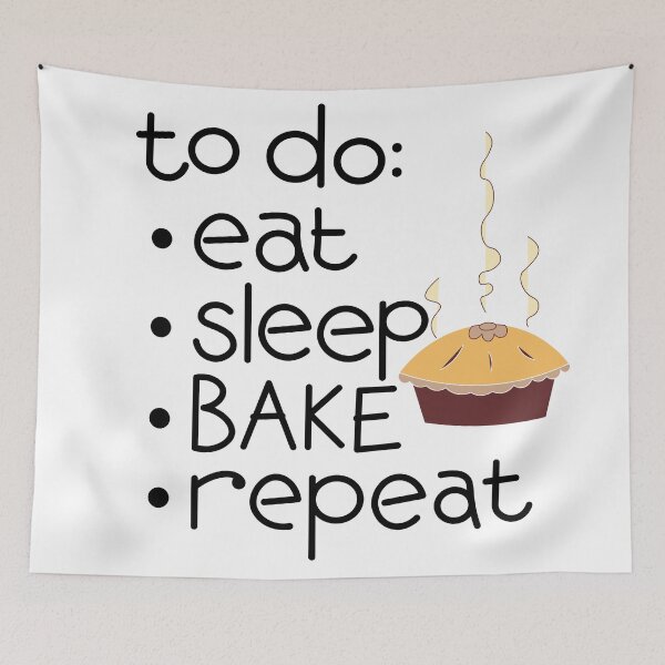 Item preview, Calling all bakers! Eat Sleep *BAKE* Repeat, with Steaming Pie icon designed and sold by Susan Marie Williams.