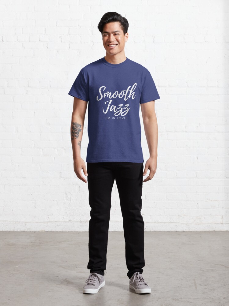 Thumbnail 3 of 7, Classic T-Shirt, TheCoffeeCupLife: Smooth Jazz I'm in Love (Purple and More) designed and sold by CoffeeCupLife2.