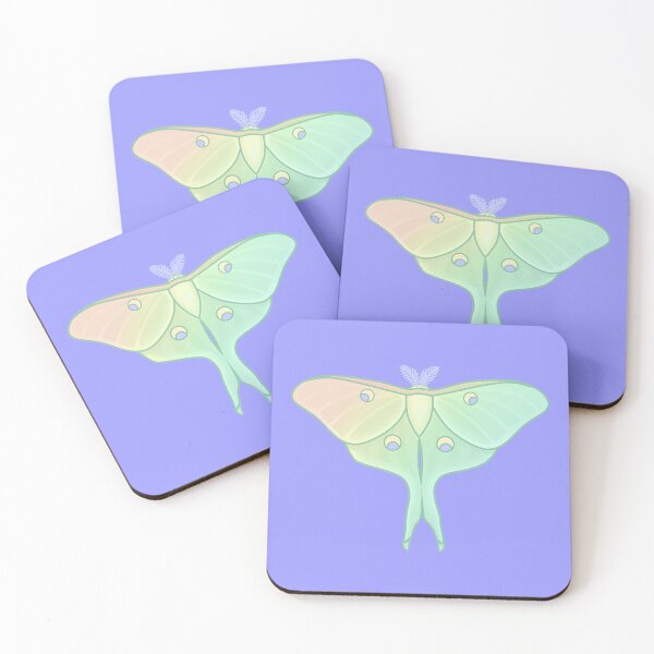 Item preview, pastel luna moth designed and sold by prismatic paper co.