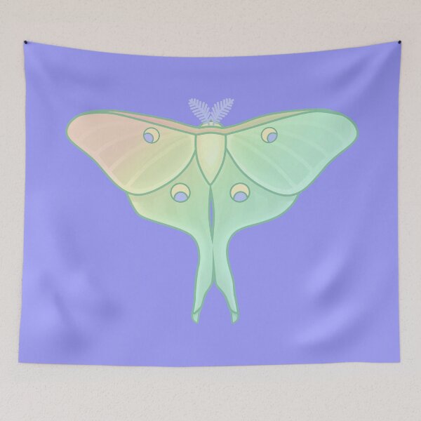 Item preview, pastel luna moth designed and sold by prismatic paper co.