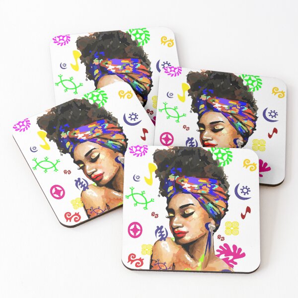 Item preview, Afro Girl with Nsibidi / Adrinka Symbols designed and sold by KECHIAMAKS.