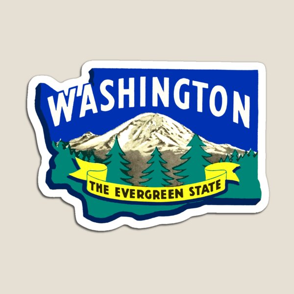 Item preview, Vintage Washington State Decal designed and sold by zsonn.