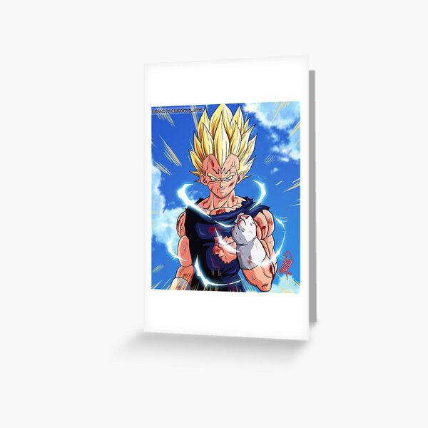 Goku and Vegta Blue Kaioken Evolution Greeting Card by Johann36