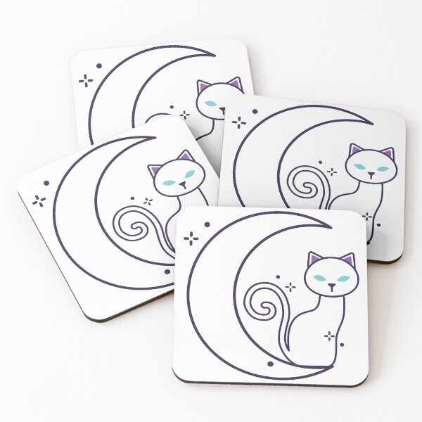 Item preview, Cat Moon and Stars designed and sold by LunaDesignsx.