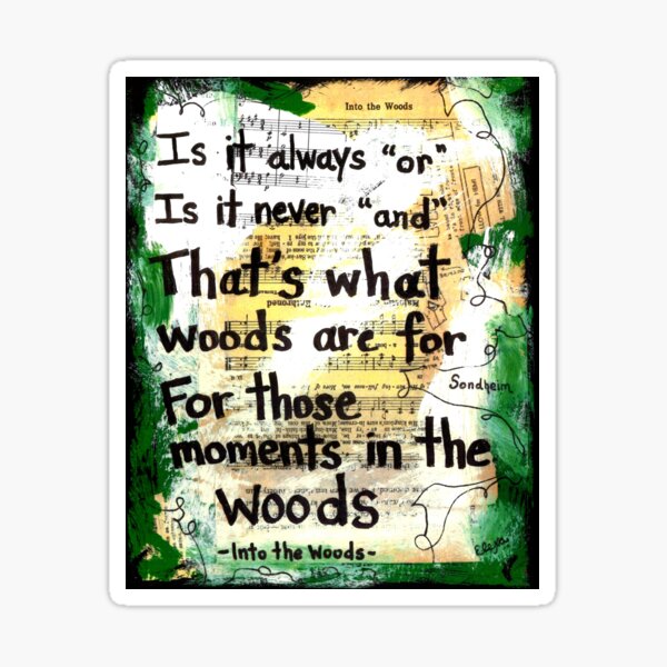 Into the woods broadway musical theatre moment Sticker