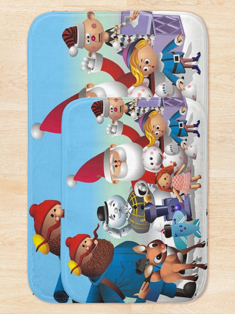 Alternate view of Dreamscapes Rudolph and Friends Bath Mat