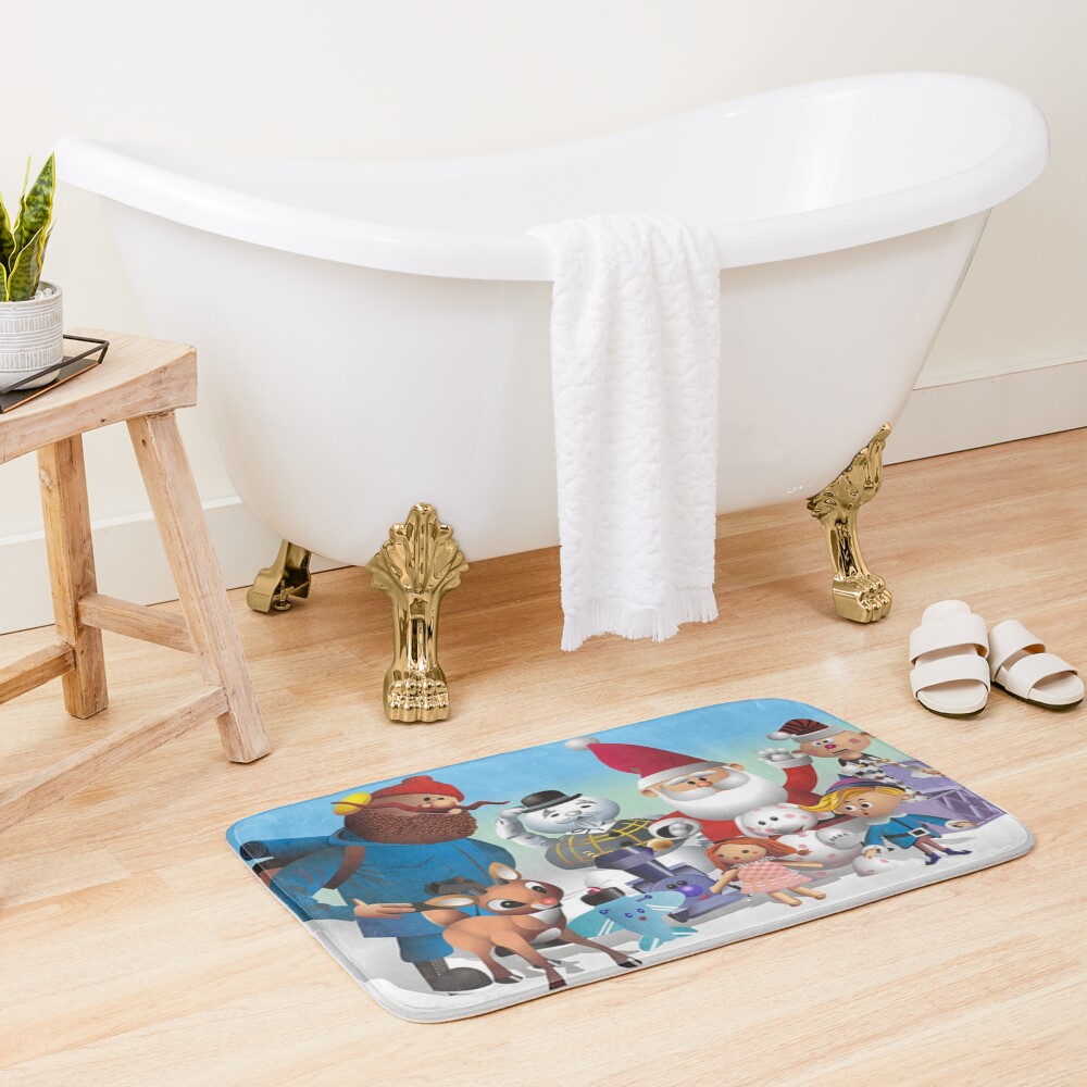 Dreamscapes Rudolph and Friends Bath Mat