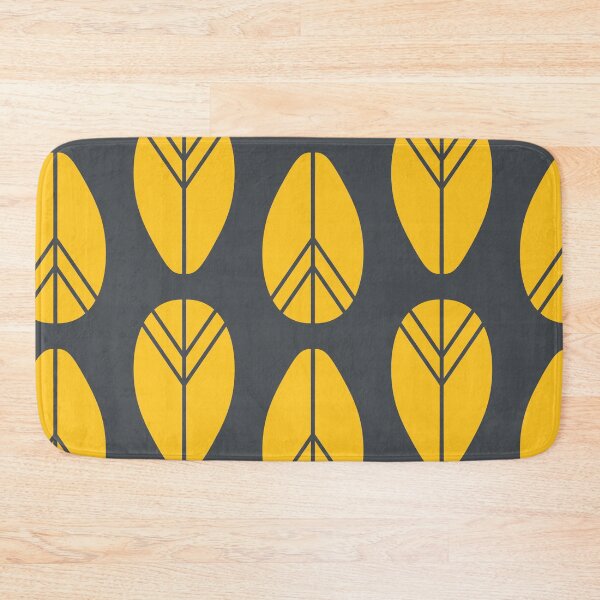 Item preview, Mid-century Leaf Pattern Mustard designed and sold by BAYSTALT.