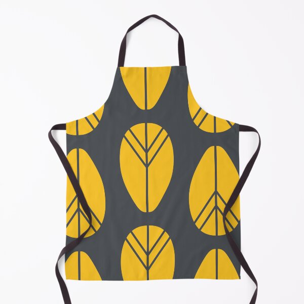 Item preview, Mid-century Leaf Pattern Mustard designed and sold by BAYSTALT.