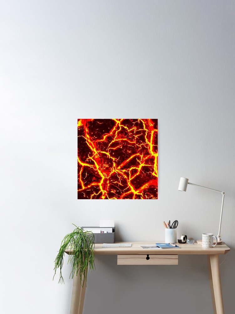 Pixelated Magma Block Poster for Sale by Dator