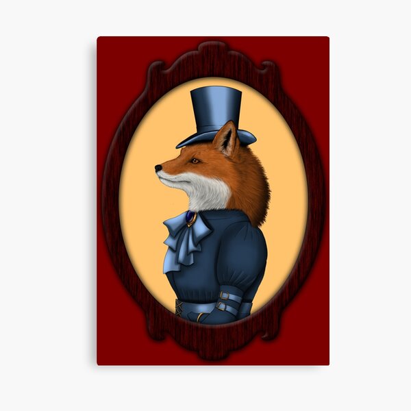 Fox Top Hat Wall Art Redbubble