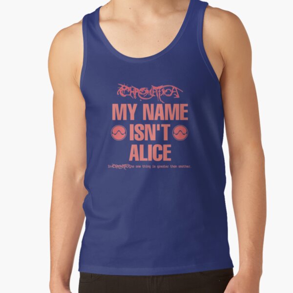 Alice Sine Wave and Chromatica typo Tank Top