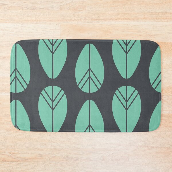 Item preview, Mid-century Leaf Pattern Teal designed and sold by BAYSTALT.