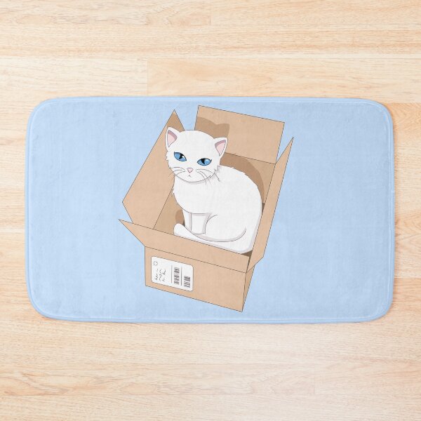Item preview, White Cat in a Box designed and sold by LilacLynx.