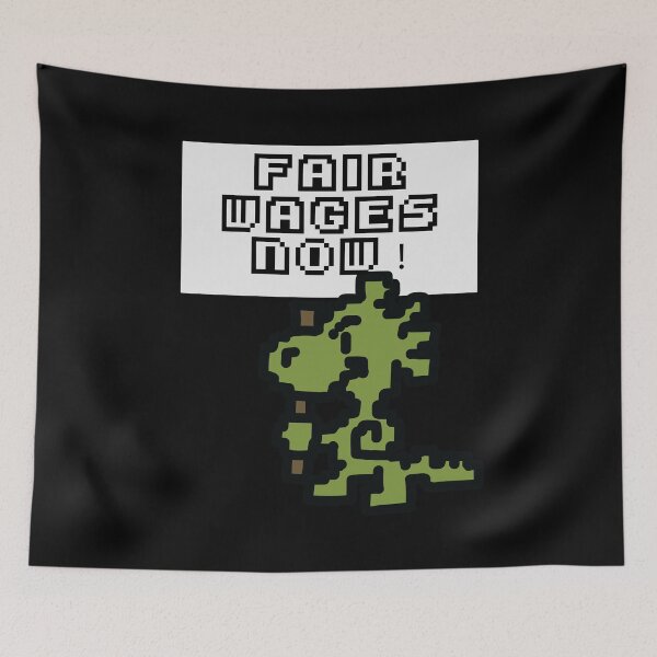 Item preview, Fair Wages Now Dinosaur Labor Union designed and sold by Moonpie90.