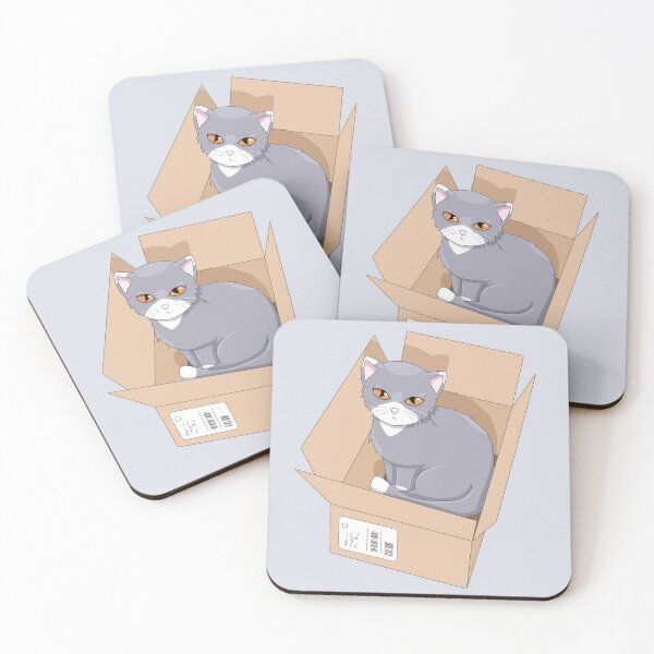 Item preview, Gray Cat in a Box designed and sold by LilacLynx.