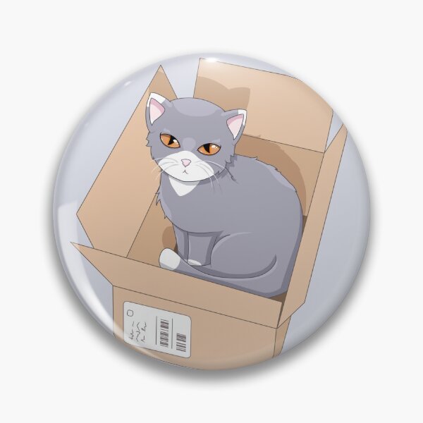 Item preview, Gray Cat in a Box designed and sold by LilacLynx.