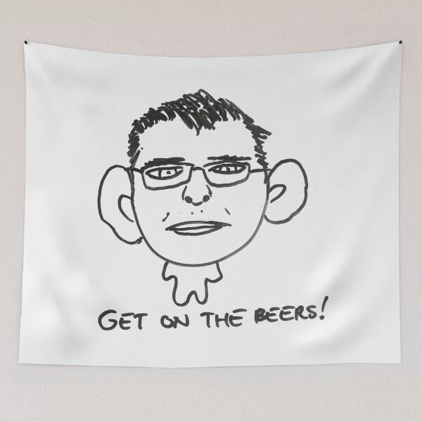 Item preview, Dan Andrews Cartoon - Get On The Beers designed and sold by dadthebubblegut.