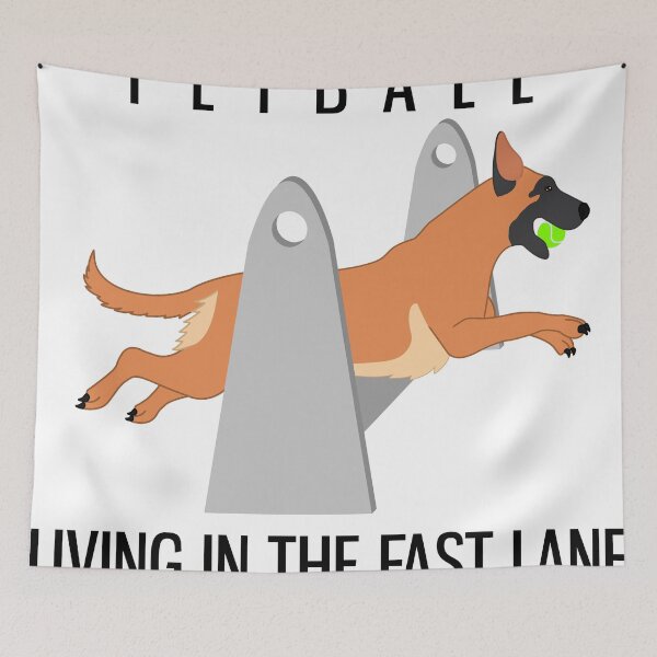 Item preview, Living In The Fast Lane - Flyball (white) designed and sold by TheMalPals.