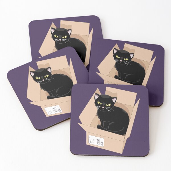 Item preview, Black Cat in a Box designed and sold by LilacLynx.