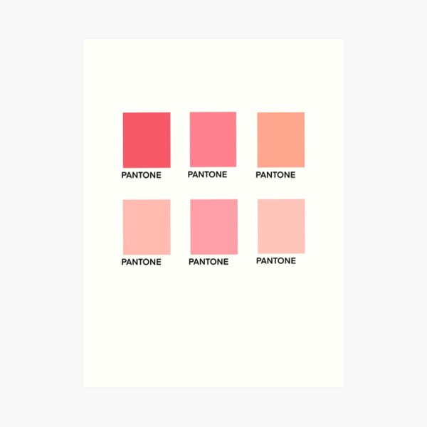 Pastel pink pantone color swatch | Art Print