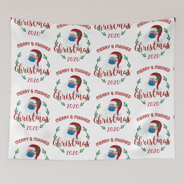 Item preview, Coronavirus Christmas 2020 Santa Claus in a Face Mask Mask designed and sold by Roy & Tiffany.