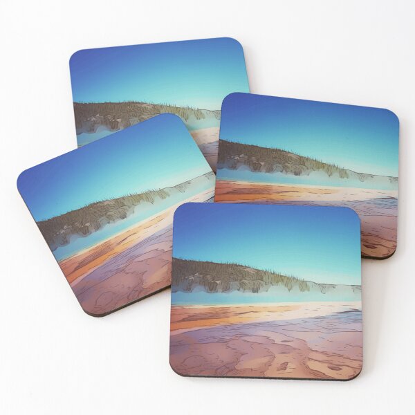 Item preview, Grand Prismatic, Yellowstone National Park - posterized designed and sold by Mauxmaux.