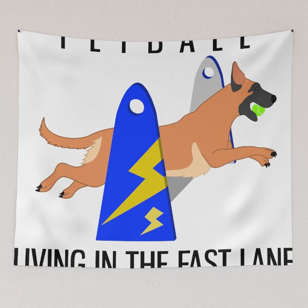 Item preview, Living In The Fast Lane - Flyball (blue,yellow) designed and sold by TheMalPals.