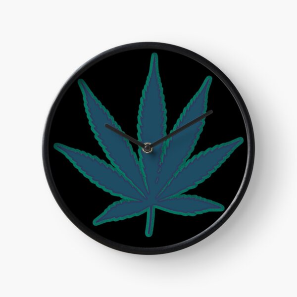 Cannabis Leaf Clock