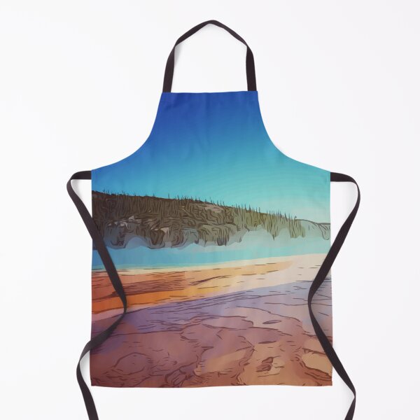 Item preview, Grand Prismatic, Yellowstone National Park - posterized designed and sold by Mauxmaux.